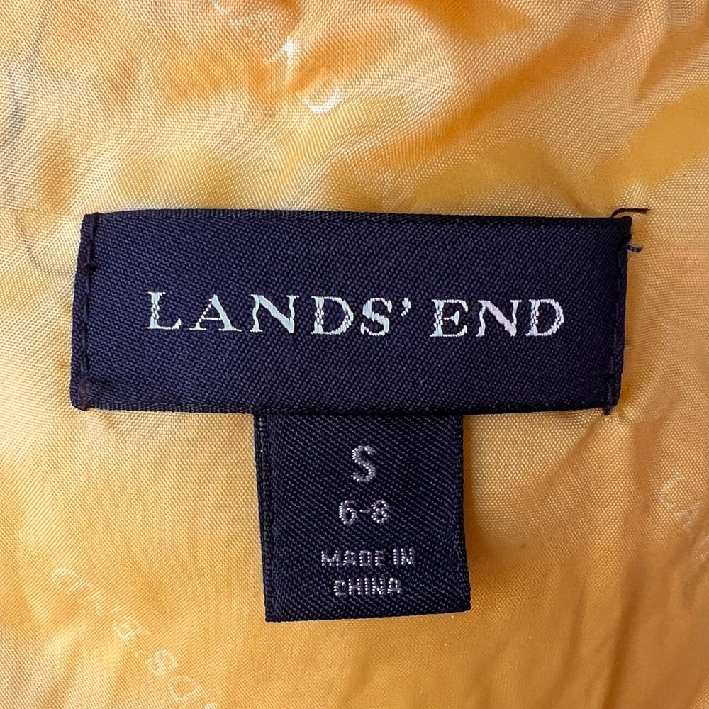 LANDS END YELLOW DOWN PUFFER COAT SIZE SMALL - Picture 5 of 16